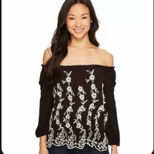 Lucky Brand Off The Shoulder Floral Top